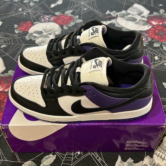DS NIKE SB DUNK LOW PRO COURT PURPLE SZ MENS 9 BQ6817 500 NEW DEADSTOCK - Picture 4 of 10